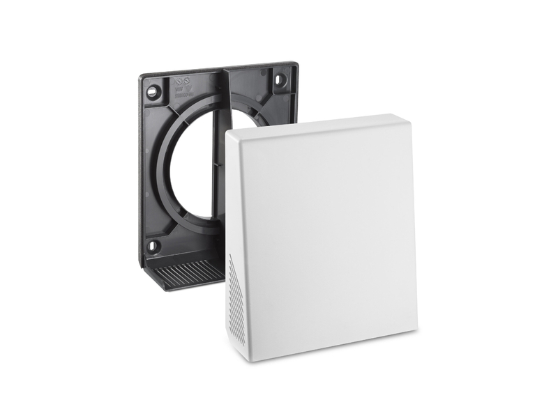 Stormkapper for vind- og værutsatte fasader.
Kappene er polstret for å dempe mot støy.